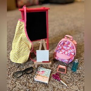 Bundle of 18” Doll Clothes and Accessories. “American Girl” size.